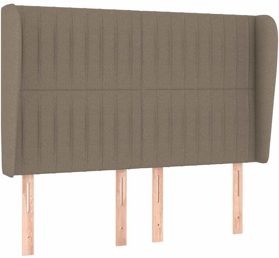 Lova su spyruoklėmis ir čiužiniu, taupe, 140x190 cm, audinys