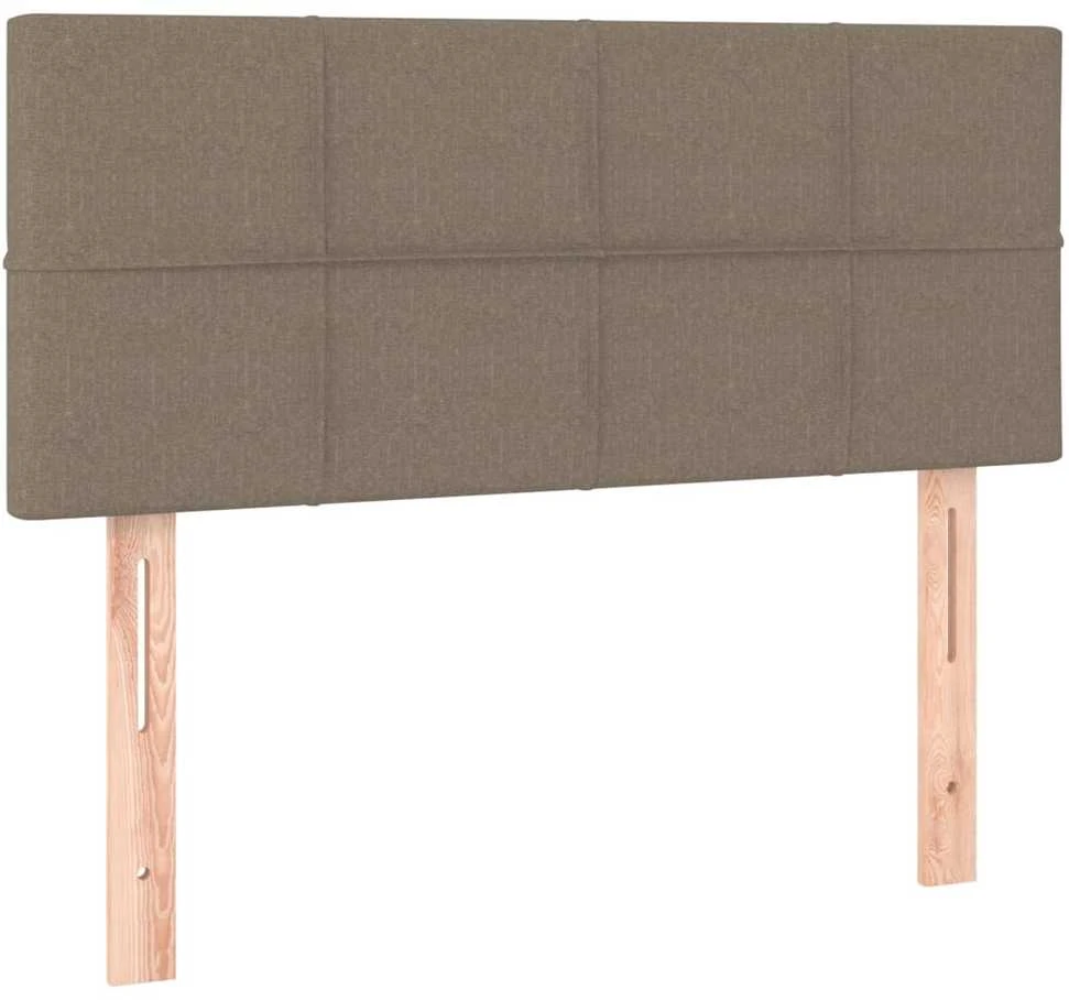 Lova su spyruoklėmis ir čiužiniu, taupe, 100x200cm, audinys