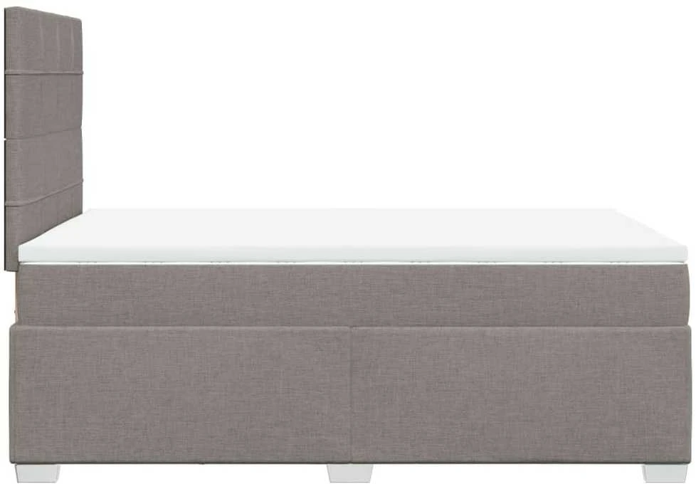 Lova su spyruoklėmis ir čiužiniu, taupe, 120x200 cm, audinys