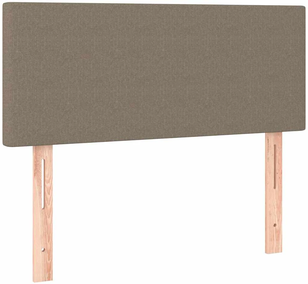 Lova su spyruoklėmis ir čiužiniu, taupe, 90x190 cm, audinys