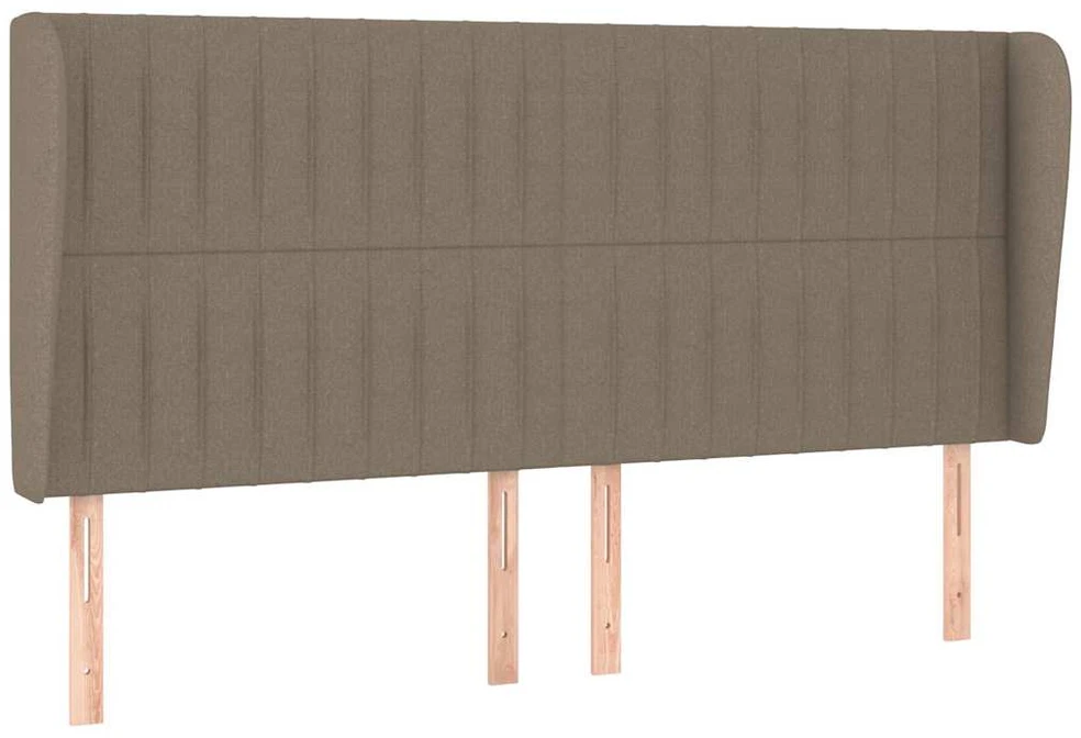 Lova su spyruoklėmis ir čiužiniu, taupe, 200x200 cm, audinys