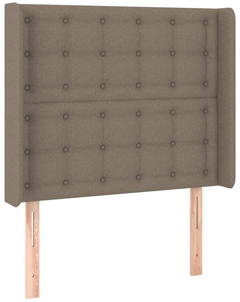 Lova su spyruoklėmis ir čiužiniu, taupe, 90x200 cm, audinys
