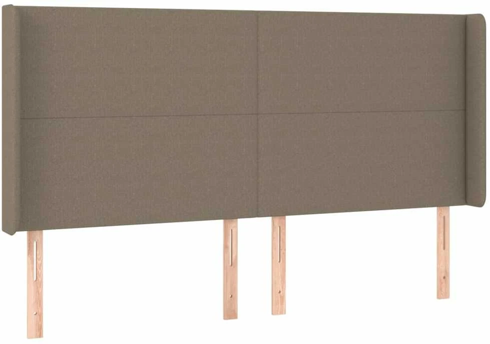 Lova su spyruoklėmis ir čiužiniu, taupe, 160x200 cm, audinys