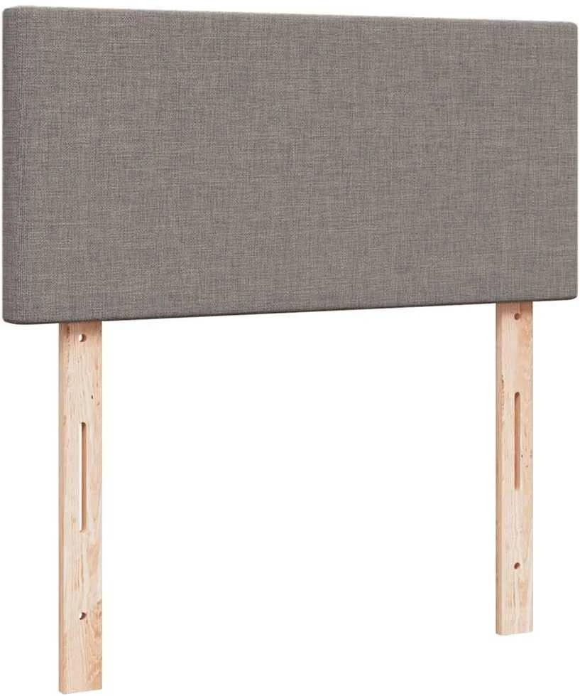 Lova su spyruoklėmis ir čiužiniu, taupe, 100x200cm, audinys