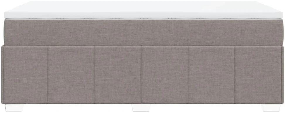 Lova su spyruoklėmis ir čiužiniu, taupe, 90x200 cm, audinys