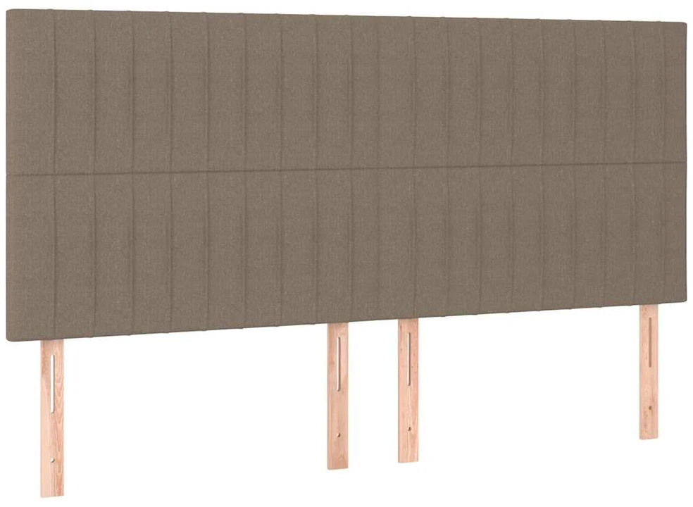Lova su spyruoklėmis ir čiužiniu, taupe, 180x200 cm, audinys