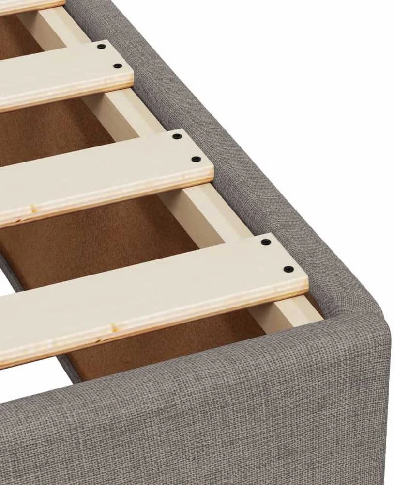 Lova su spyruoklėmis ir čiužiniu, taupe, 180x200 cm, audinys