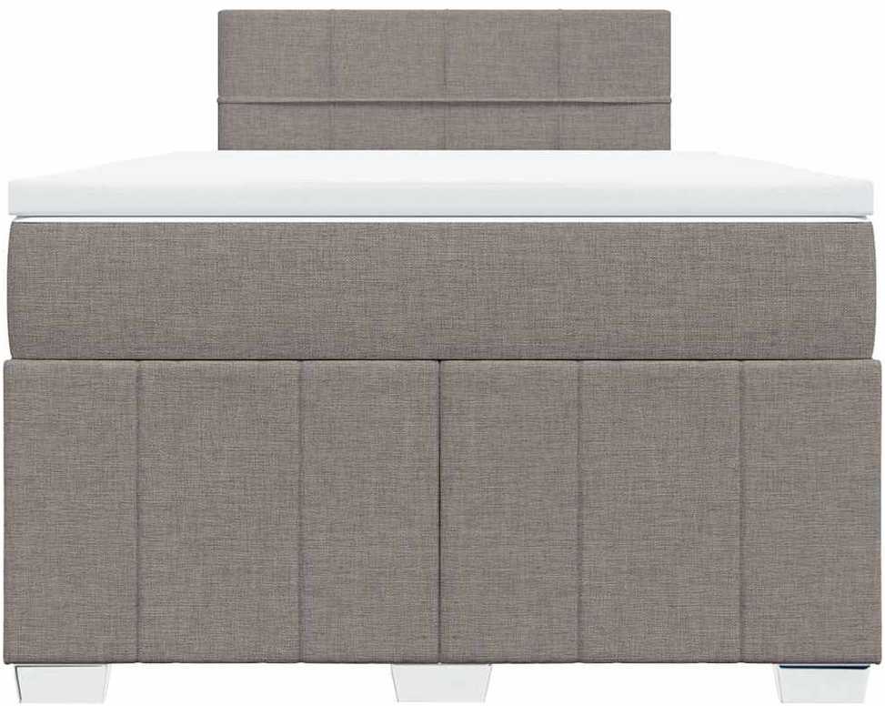 Lova su spyruoklėmis ir čiužiniu, taupe, 120x200 cm, audinys