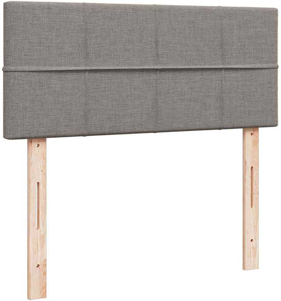 Lova su spyruoklėmis ir čiužiniu, taupe, 120x200 cm, audinys