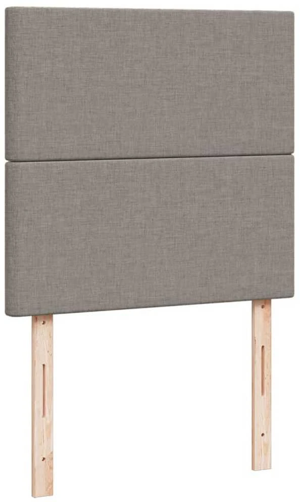 Lova su spyruoklėmis ir čiužiniu, taupe, 100x200cm, audinys