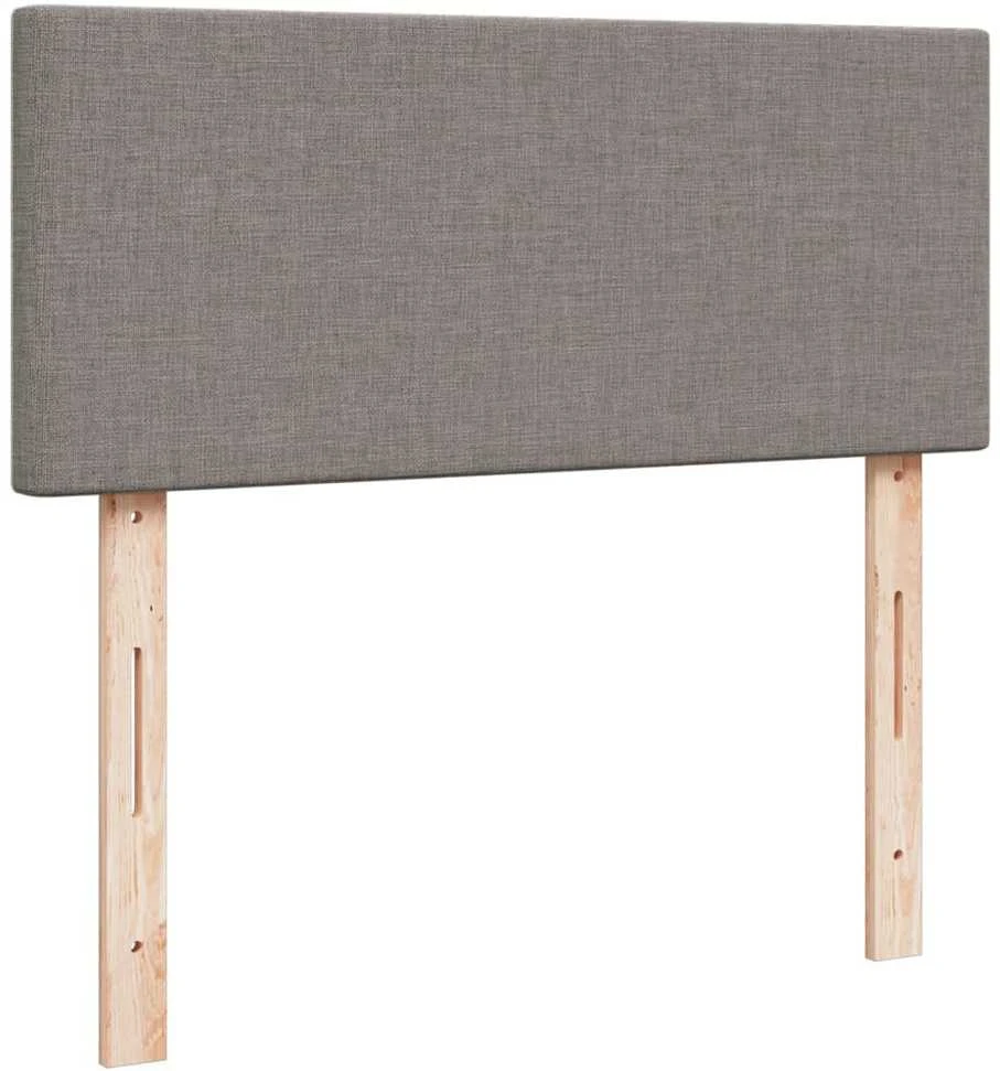 Lova su spyruoklėmis ir čiužiniu, taupe, 120x200 cm, audinys