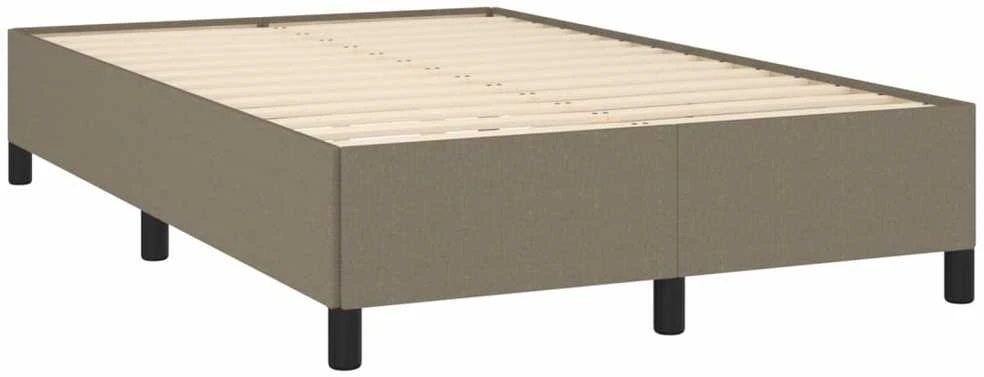 Lova su spyruoklėmis ir čiužiniu, taupe, 120x190cm, audinys