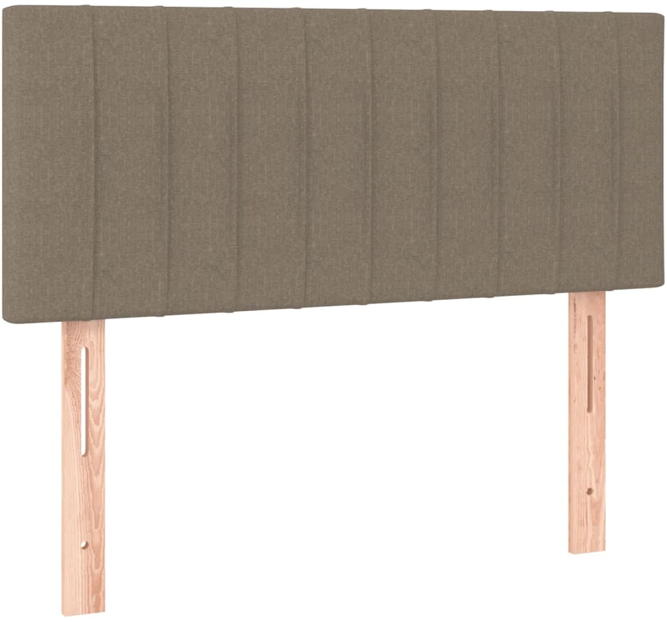 Lova su spyruoklėmis ir čiužiniu, taupe, 80x200 cm, audinys