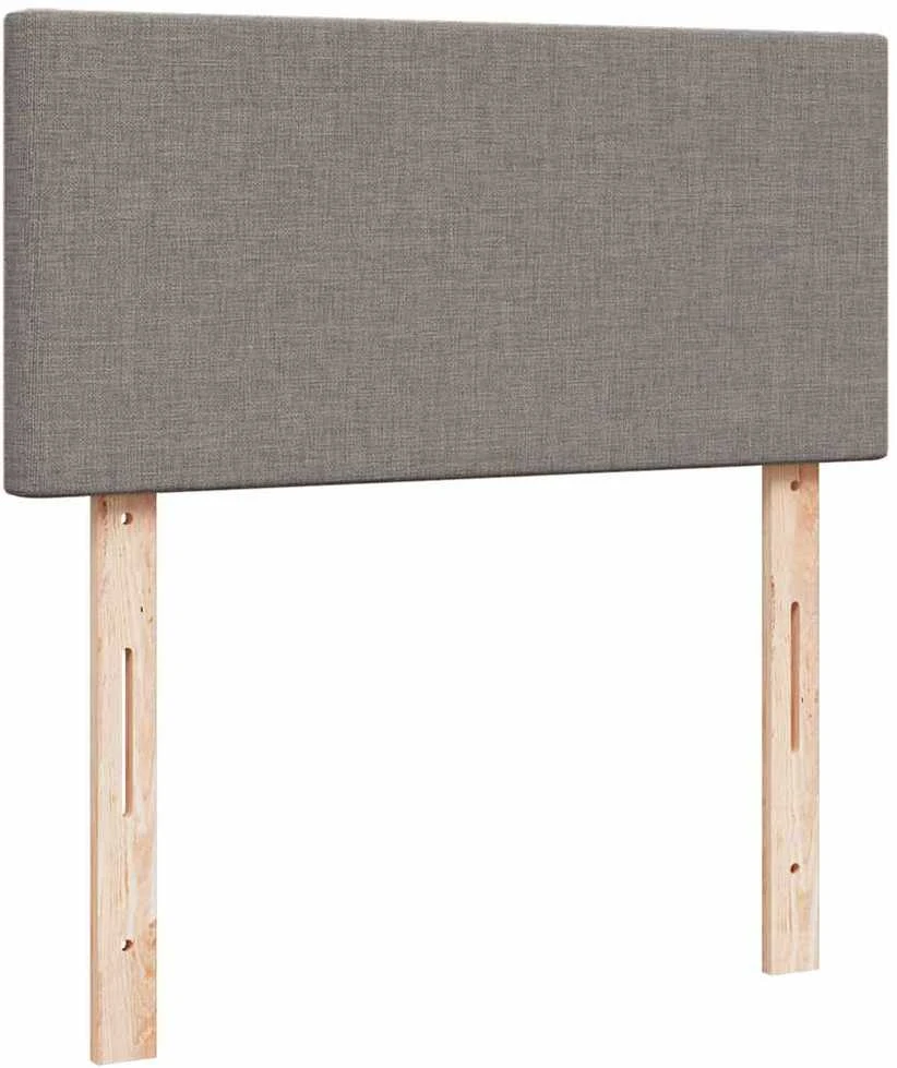 Lova su spyruoklėmis ir čiužiniu, taupe, 90x190 cm, audinys