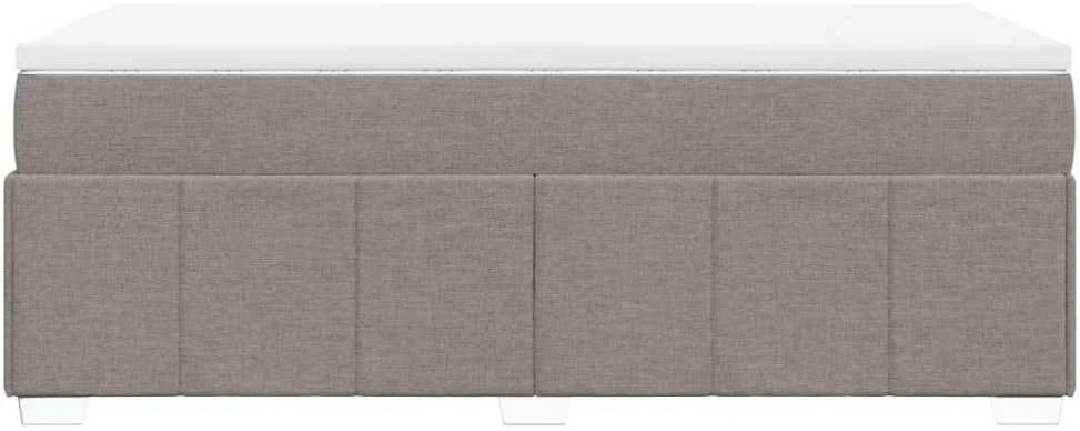 Lova su spyruoklėmis ir čiužiniu, taupe, 90x200 cm, audinys