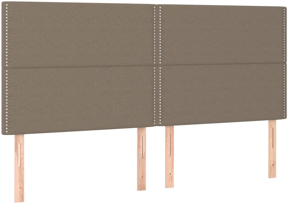 Lova su spyruoklėmis ir čiužiniu, taupe, 200x200 cm, audinys