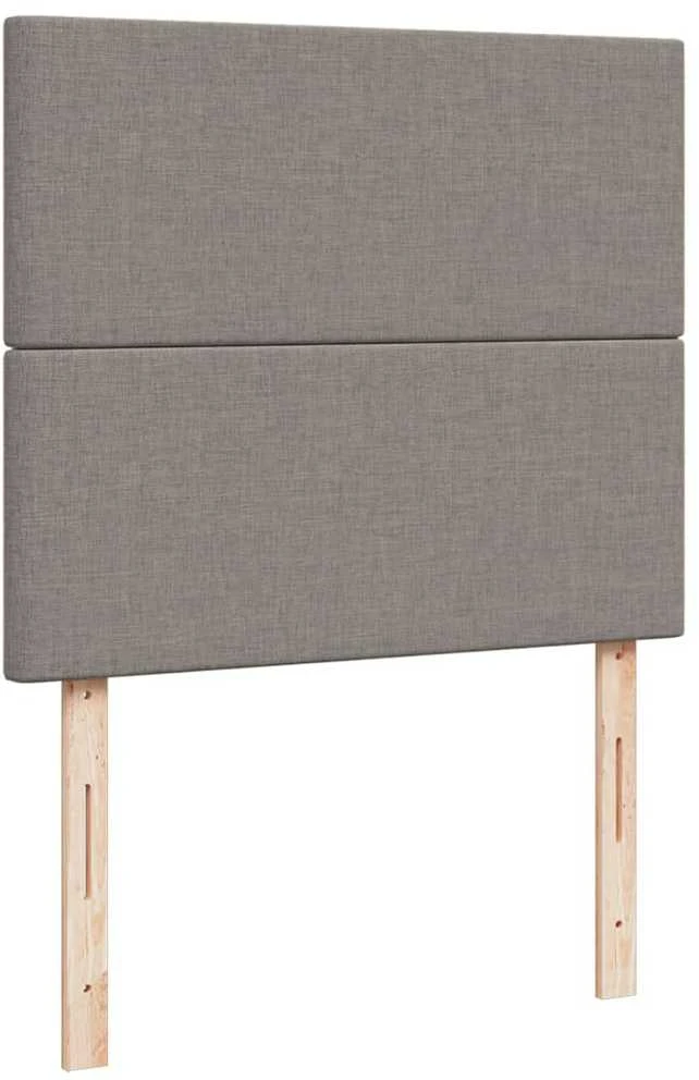 Lova su spyruoklėmis ir čiužiniu, taupe, 120x190cm, audinys