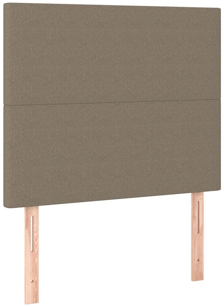 Lova su spyruoklėmis ir čiužiniu, taupe, 90x190 cm, audinys