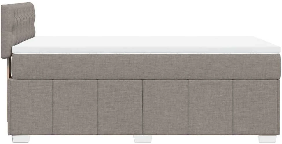 Lova su spyruoklėmis ir čiužiniu, taupe, 100x200cm, audinys