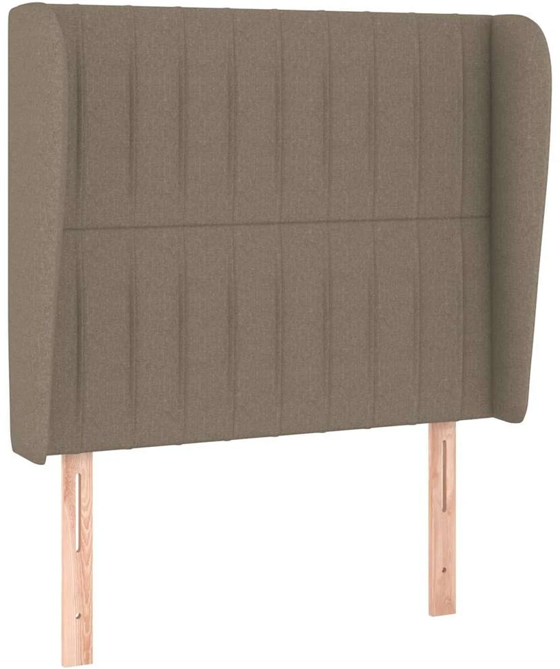 Lova su spyruoklėmis ir čiužiniu, taupe, 100x200cm, audinys