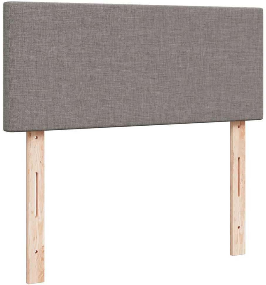 Lova su spyruoklėmis ir čiužiniu, taupe, 120x200 cm, audinys