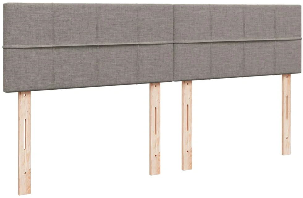 Lova su spyruoklėmis ir čiužiniu, taupe, 200x200 cm, audinys