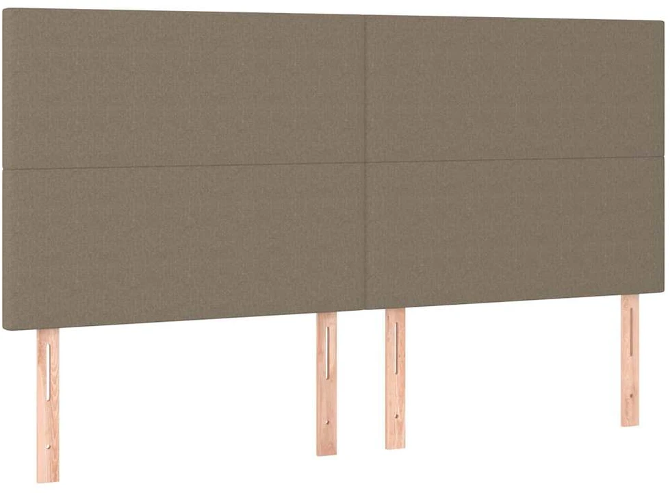 Lova su spyruoklėmis ir čiužiniu, taupe, 200x200 cm, audinys