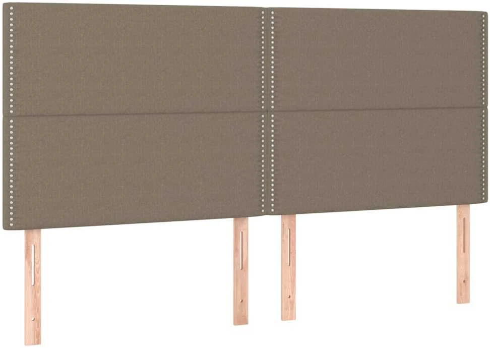 Lova su spyruoklėmis ir čiužiniu, taupe, 180x200 cm, audinys