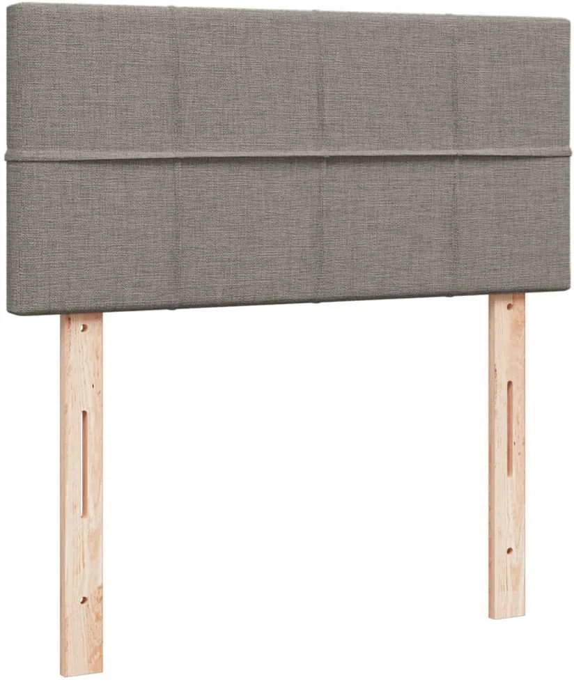 Lova su spyruoklėmis ir čiužiniu, taupe, 100x200cm, audinys