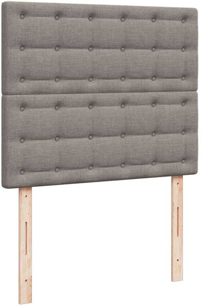 Lova su spyruoklėmis ir čiužiniu, taupe, 120x200 cm, audinys