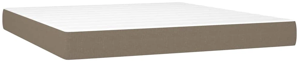 Lova su spyruoklėmis ir čiužiniu, taupe, 160x200 cm, audinys