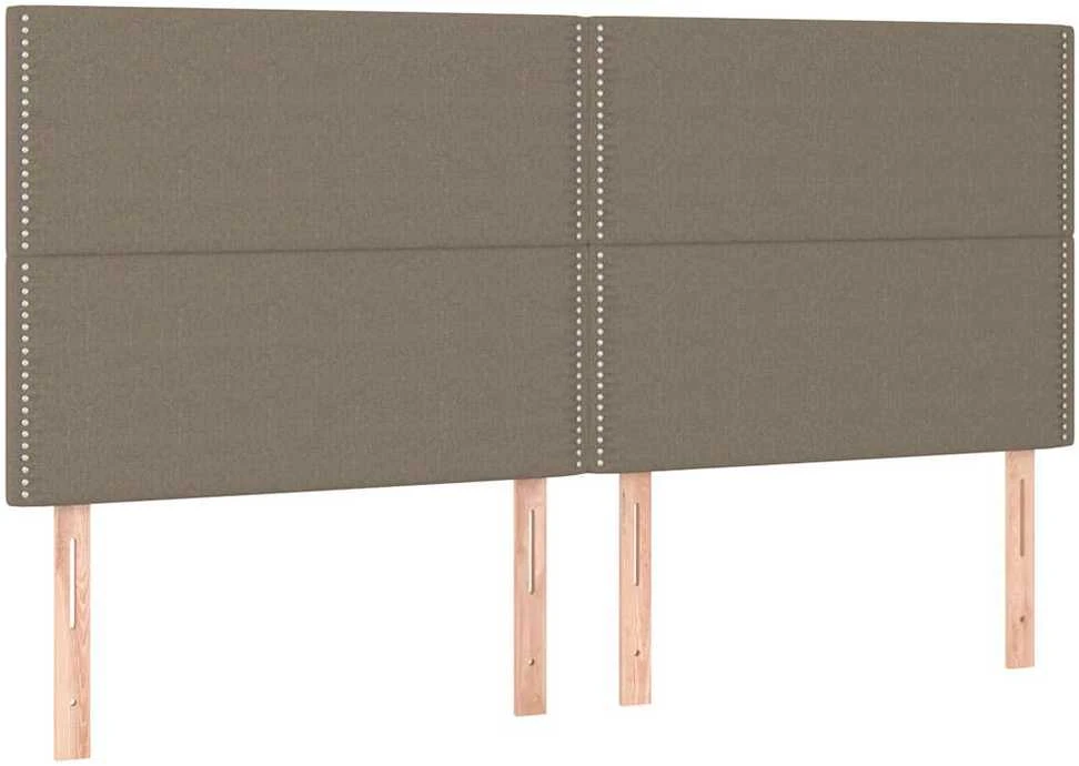 Lova su spyruoklėmis ir čiužiniu, taupe, 180x200 cm, audinys