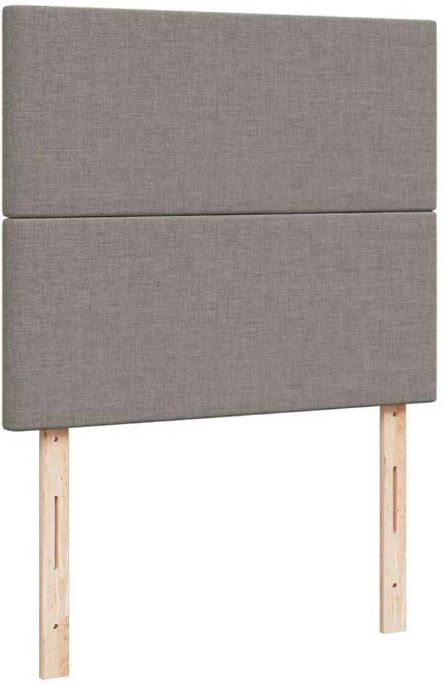 Lova su spyruoklėmis ir čiužiniu, taupe, 120x190cm, audinys