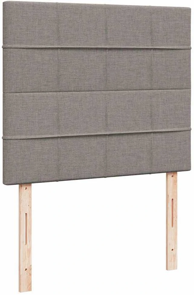 Lova su spyruoklėmis ir čiužiniu, taupe, 120x200 cm, audinys