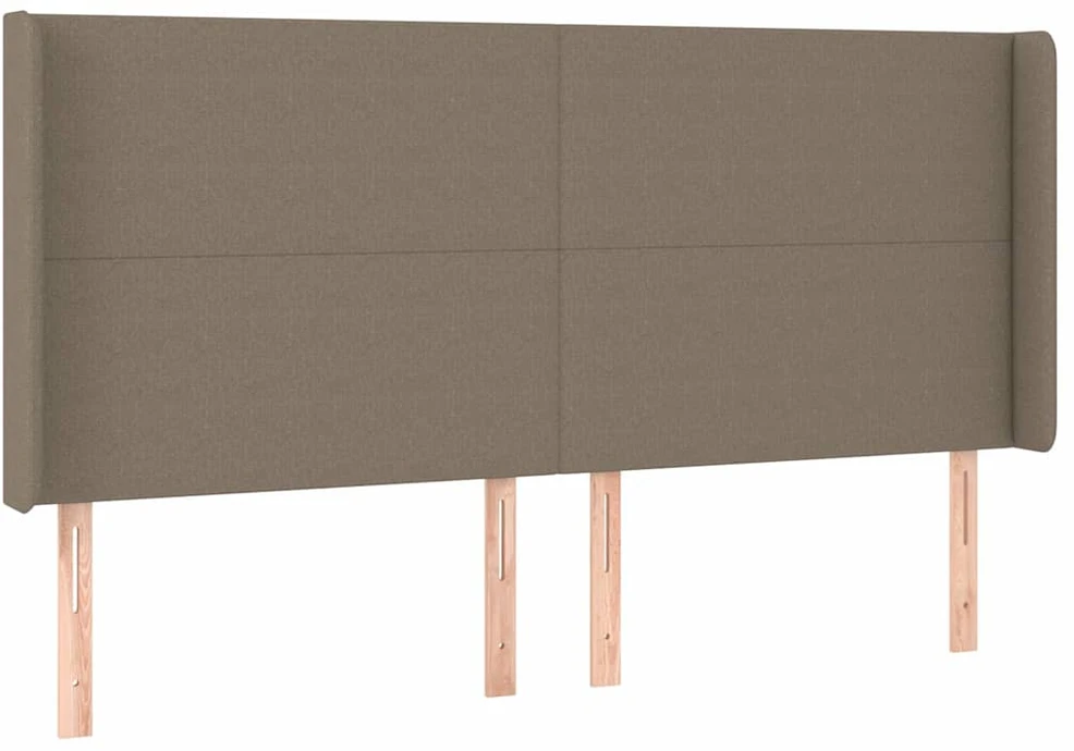 Lova su spyruoklėmis ir čiužiniu, taupe, 160x200 cm, audinys