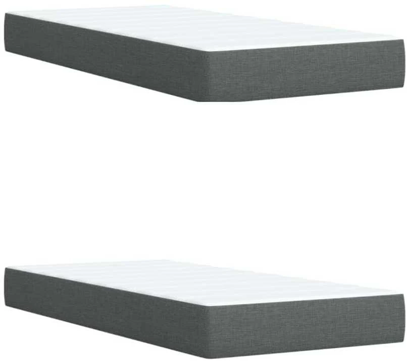 Lova su spyruoklėmis ir čiužiniu, taupe, 200x200 cm, audinys