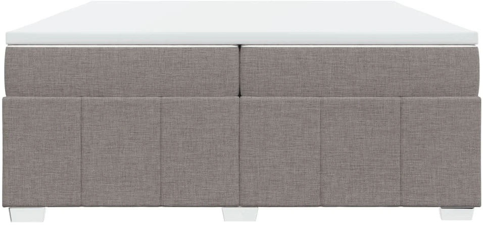 Lova su spyruoklėmis ir čiužiniu, taupe, 200x200 cm, audinys