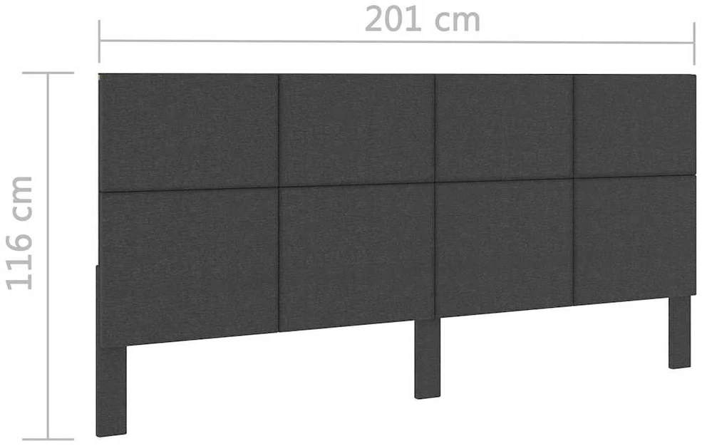 Lova su spyruokliniu čiužiniu, tamsi pilka, 200x200cm, audinys