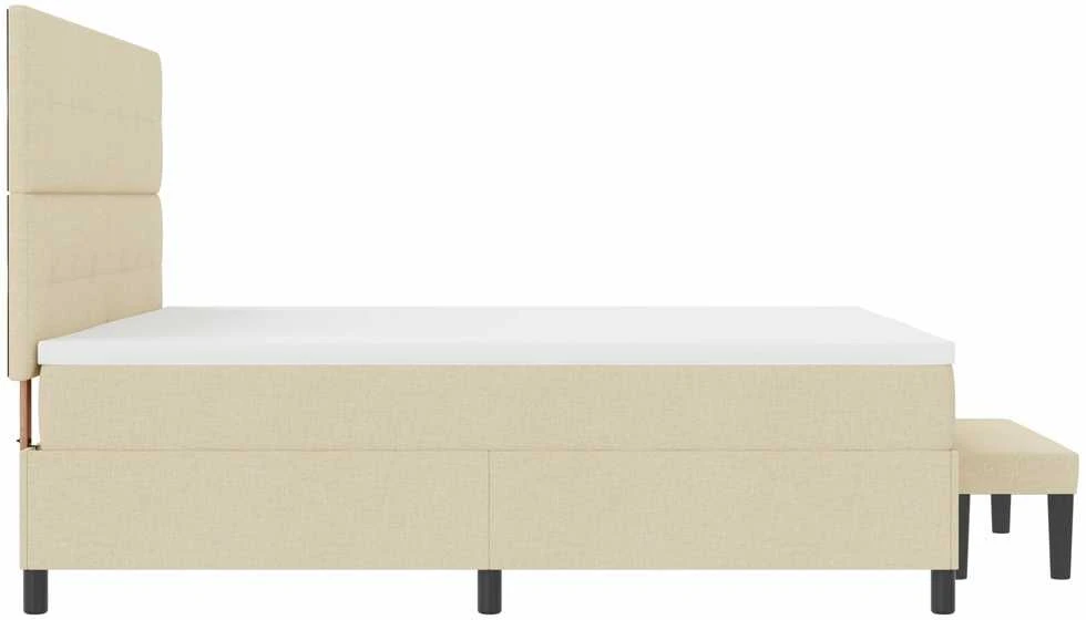 Kiemas lova su galvūgalio Kreminė 200 x 200 cm audinys