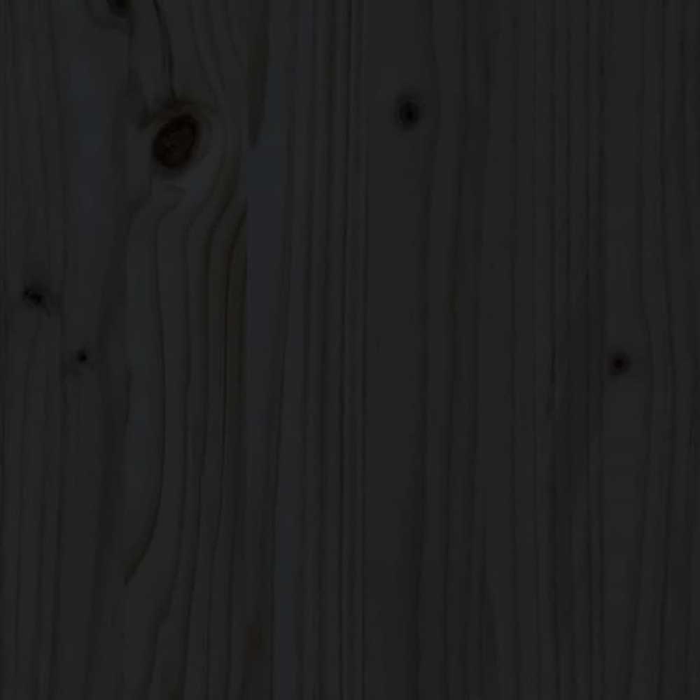 Lova šunims, juoda, 91,5x64x9cm, pušies medienos masyvas