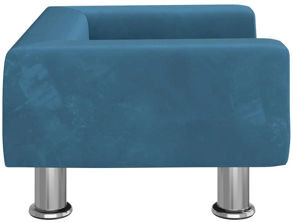 Lova šunims, mėlynos spalvos, 50x40x26,5cm, aksomas