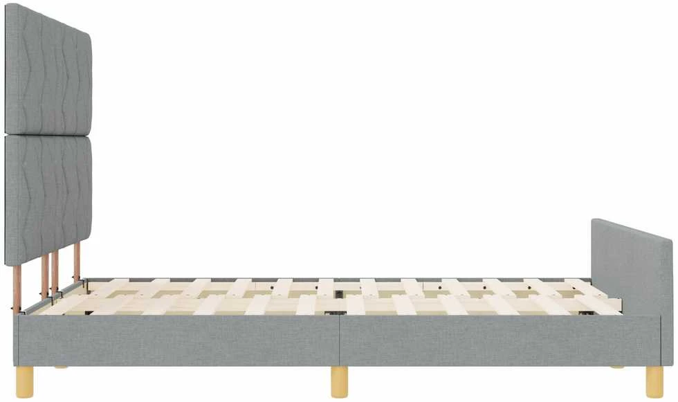 Lovos rėmas su galvūgalio Šviesiai pilka 160 x 200 cm audinys