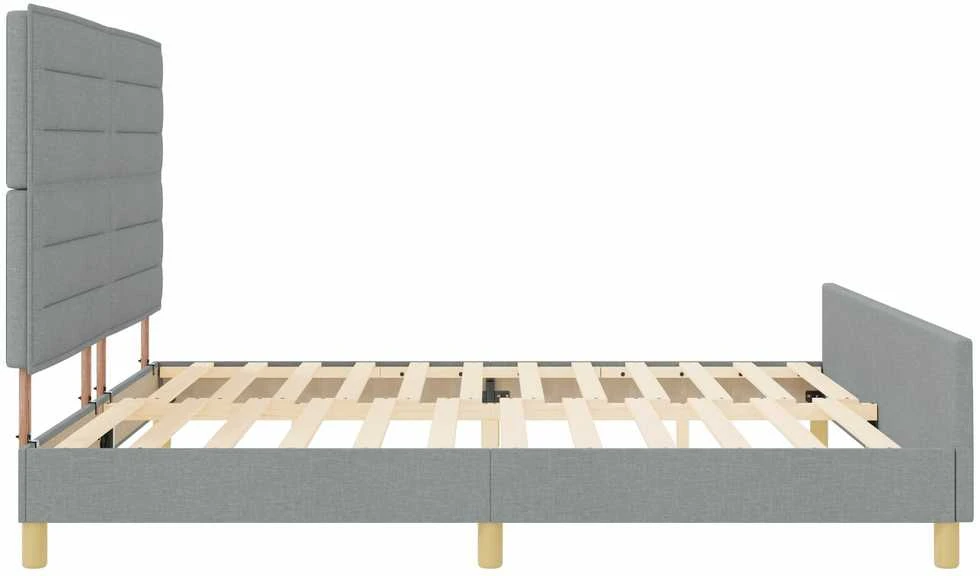 Lovos rėmas su galvūgalio Šviesiai pilka 200 x 200 cm audinys