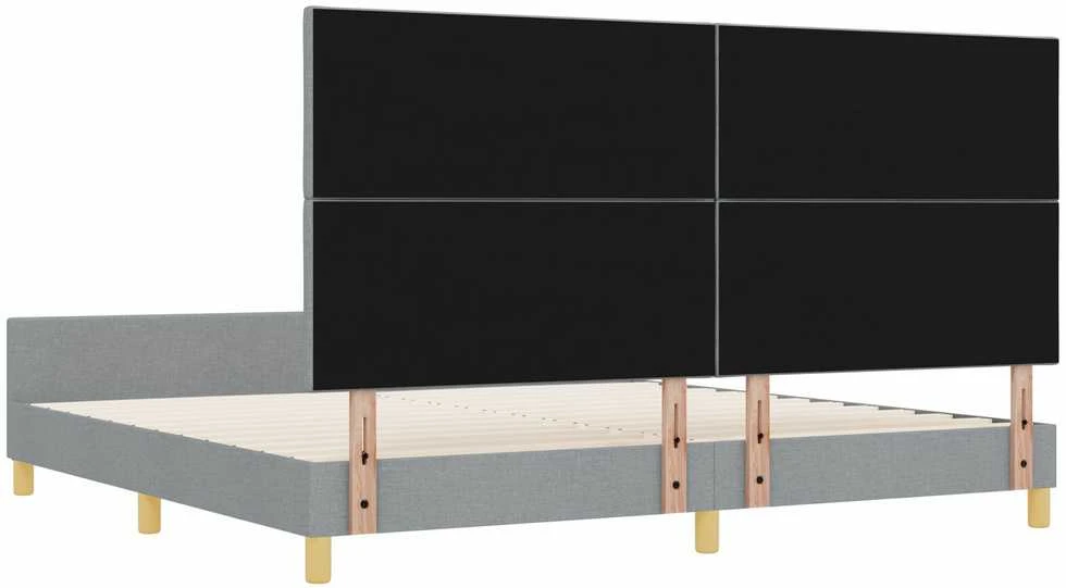 Lovos rėmas su galvūgalio Šviesiai pilka 200 x 200 cm audinys