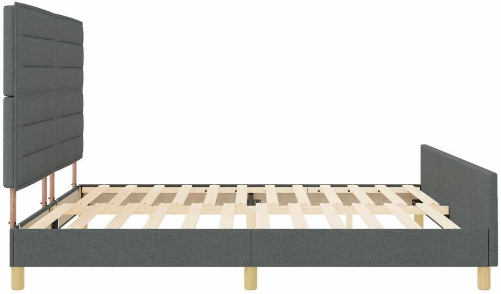 Lovos rėmas su galvūgalio Tamsiai pilka 200 x 200 cm audinys