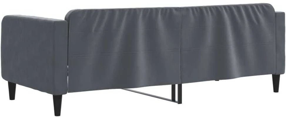 Lova, tamsiai pilkos spalvos, 90x200cm, aksomas