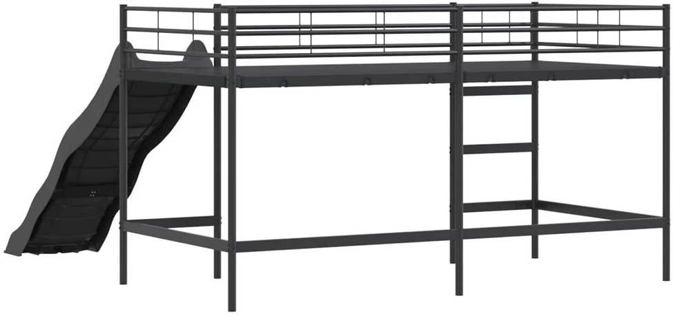 Vaikiška dvigulis lovos rėmas su slidėmis Juoda ir Antracitas