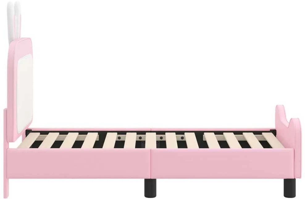 Lova Vaikiška Lovo Rėmas su Galvūgaliu Rožinė 70 x 140 cm PU