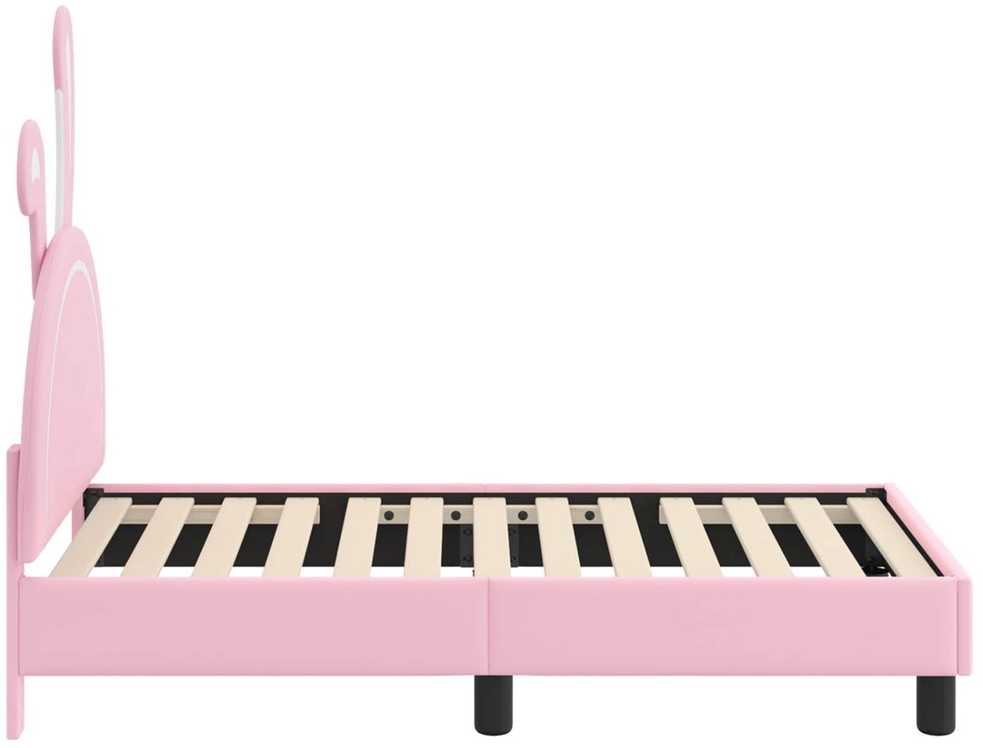 Lova Vaikiška Lovo Rėmas su Galvūgaliu Rožinė 70 x 140 cm PU