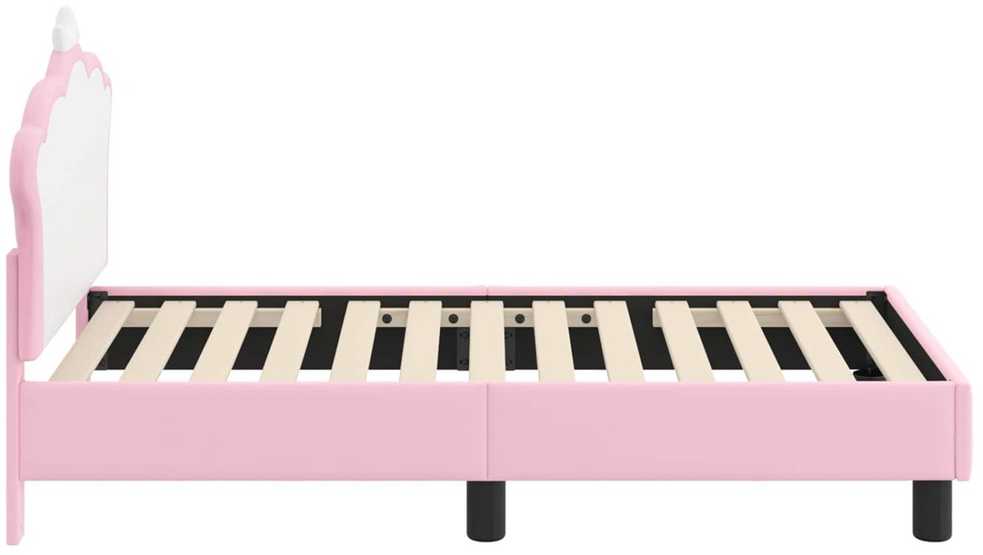 Lova Vaikiška Lovo Rėmas su Galvūgaliu Rožinė 70 x 140 cm PU